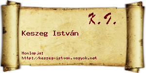 Keszeg István névjegykártya