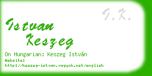 istvan keszeg business card
