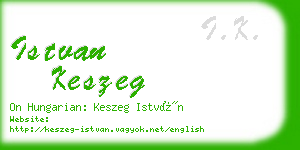 istvan keszeg business card